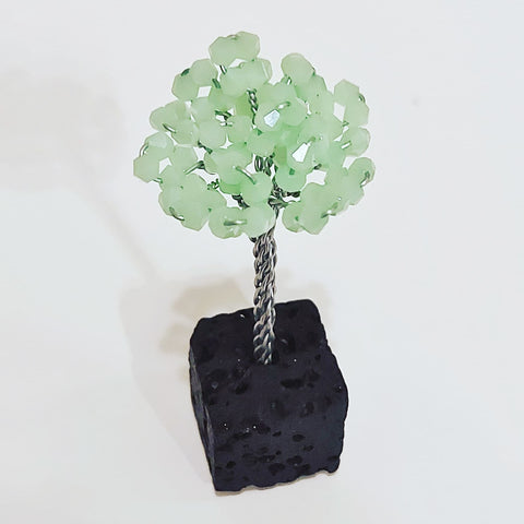 Miniature Wire Tree - Lava with Crystals