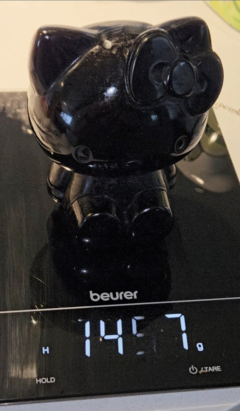 Large Hello Kitty Obsidian Carving