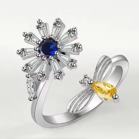 Spinning Flower Anxiety Ring