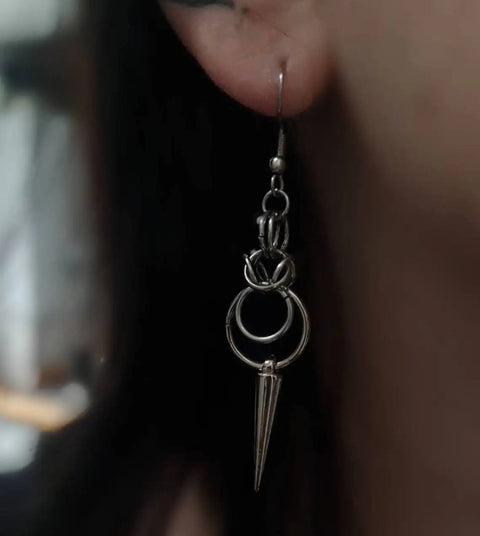 Spike Hoop Drop Earrings