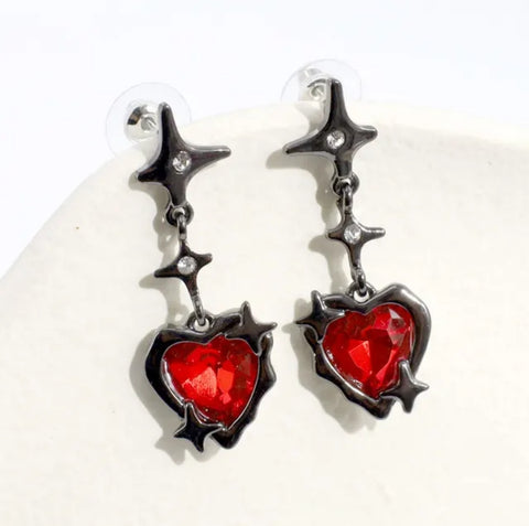 Red Heart Earrings