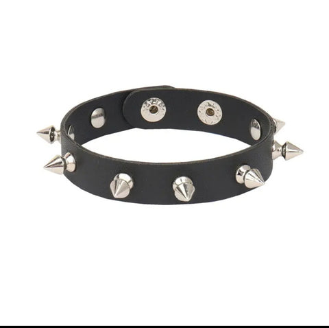 Single Spike Leather Bracelet