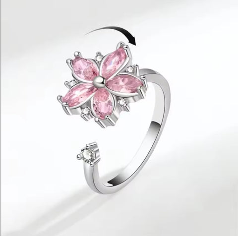 Spinning Flower Anxiety Ring