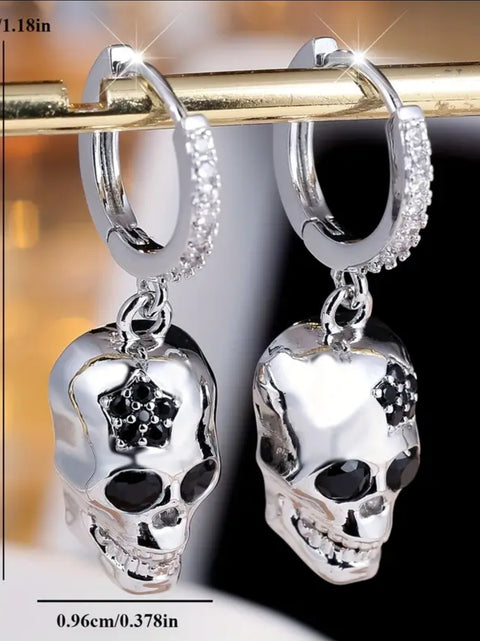 Skull Drop Earrings