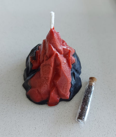 Handmade Volcano Candle & Lava from Geldingadalur