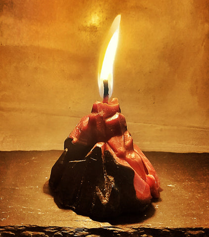 Handmade Volcano Candle & Lava from Geldingadalur