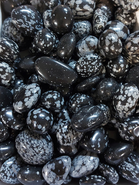 Snowflake Obsidian tumble