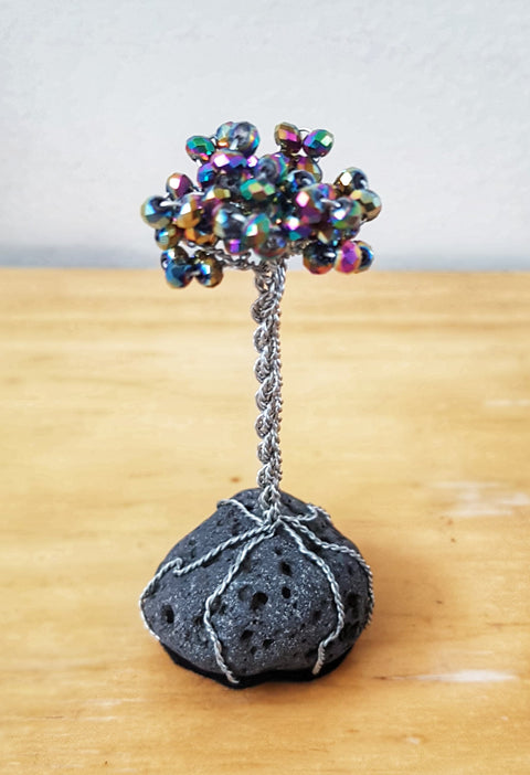 Miniature Lava Tree With Crystals - AVAILABLE COLOURS