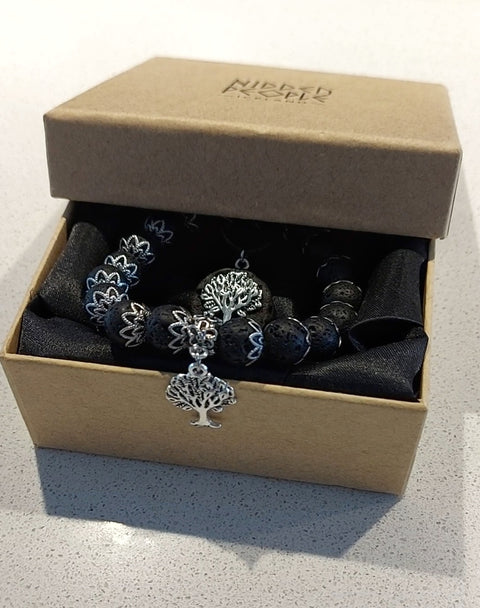 Icelandic Lava Pendant & Bracelet