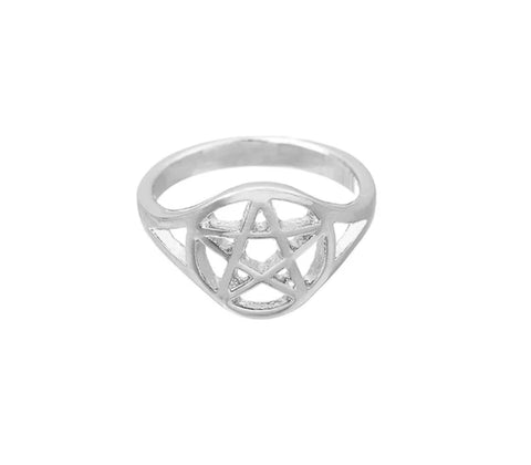 Pentacle Ring, Stainless Steel