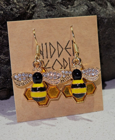 Bee Pendant & Earrings