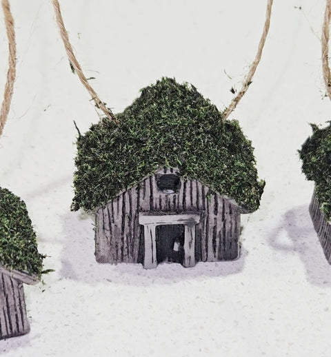 Icelandic Moss Farmhouse Ornament