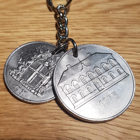 Restored Icelandic Vintage Coin Gifts ....Keyrings/Earrings