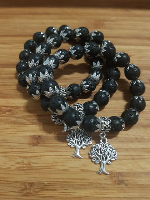 Icelandic Lava Pendant & Bracelet