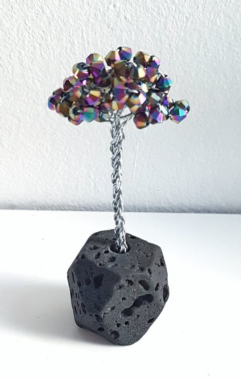 Miniature Lava Tree With Crystals - AVAILABLE COLOURS