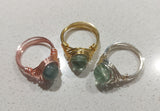 Wire Wrapped Healing Stone Rings