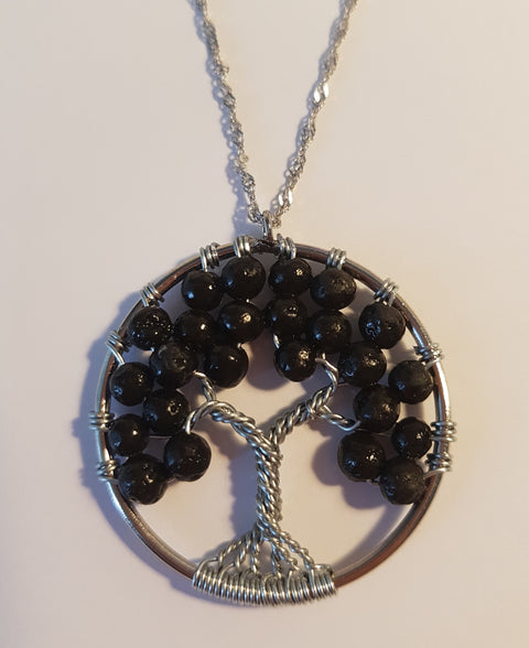 Natural Mineral / Crystal Tree of Life Pendant