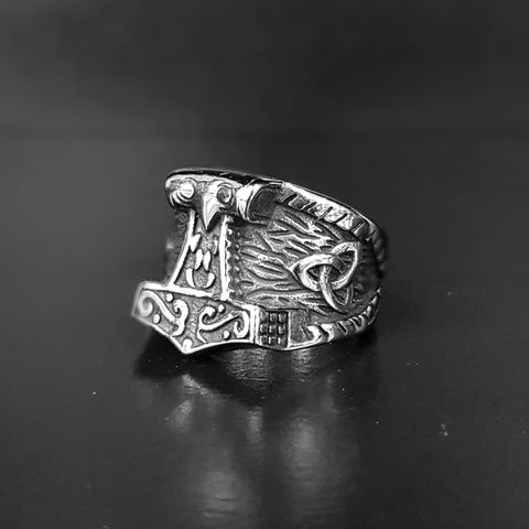 Stainless Steel Thors Hammer Ring