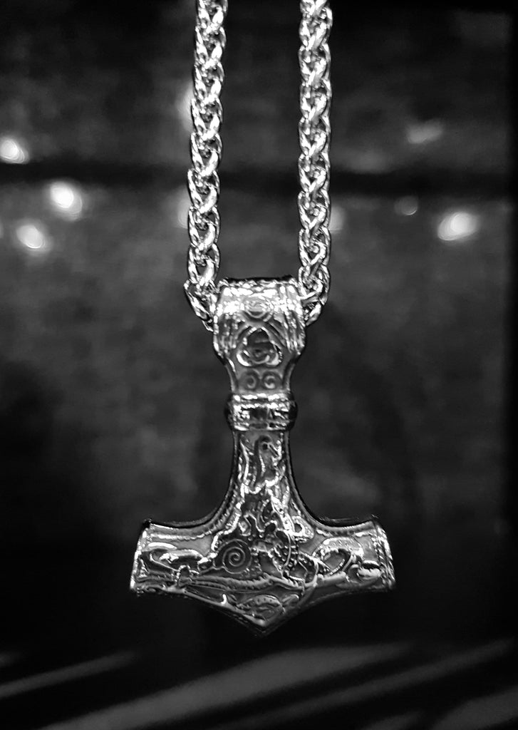 Thor's Skull Hammer Lg Pendant - Necklace (728)