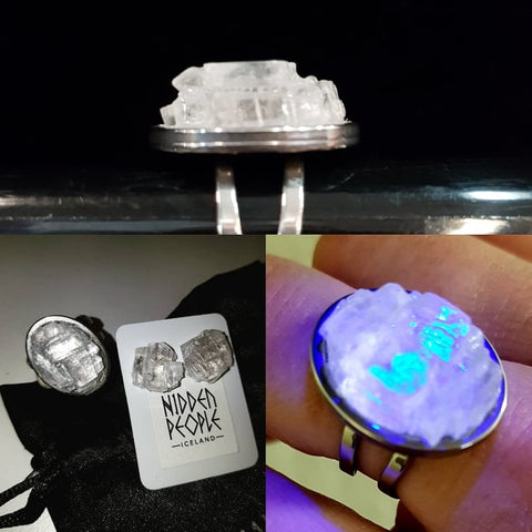 Icelandic Silfurberg (Iceland Spar) Rings & Earrings