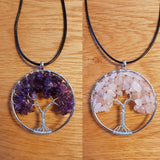 Natural Mineral / Crystal Tree of Life Pendant