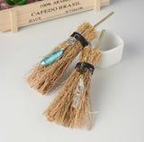 Altar Broom with Aura Quartz