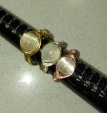 Wire Wrapped Healing Stone Rings