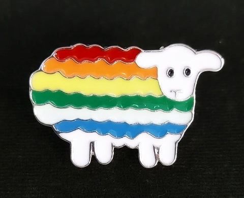Rainbow Sheep Pin