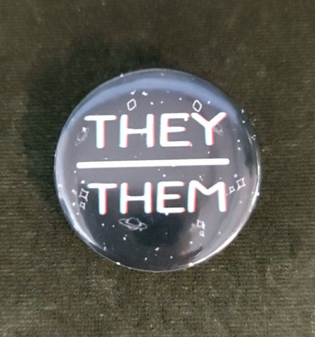 THEY/THEM black pin