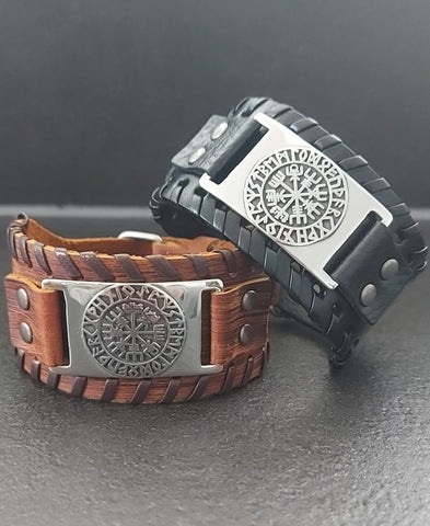 Leather Viking Bracelet for Him - Viking Collection