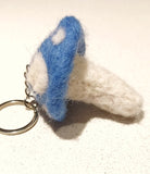 Icelandic Wool Mushroom Keychain